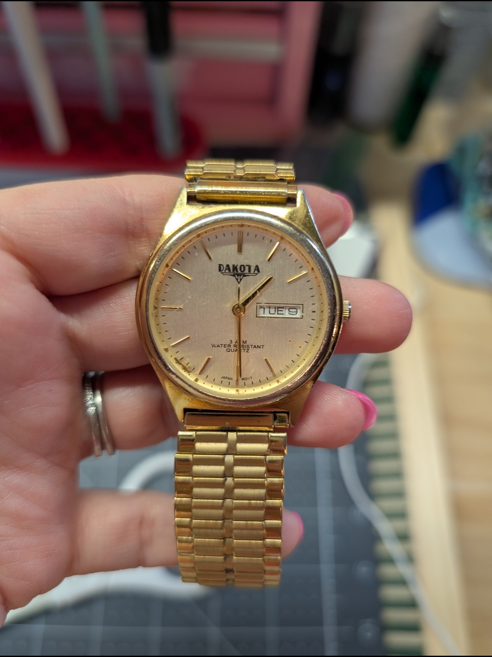 Dakota Gold-Tone Men's Watch with Day-Date